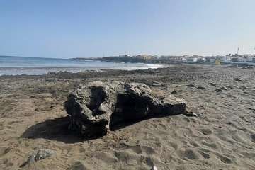 Usuarios de La Garita denuncian la deficiente limpieza para retirar la seba acumulada en la orilla/TA.